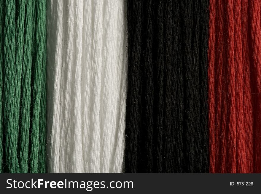 Close-up of colored wool thread background. Close-up of colored wool thread background