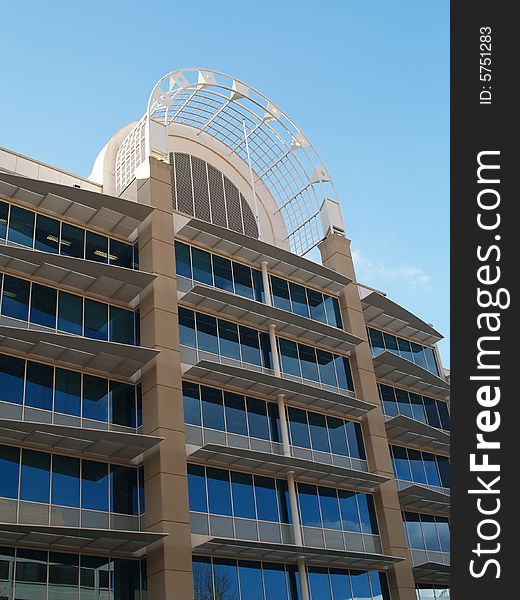 Part of office building with windows in Canberra, Australia