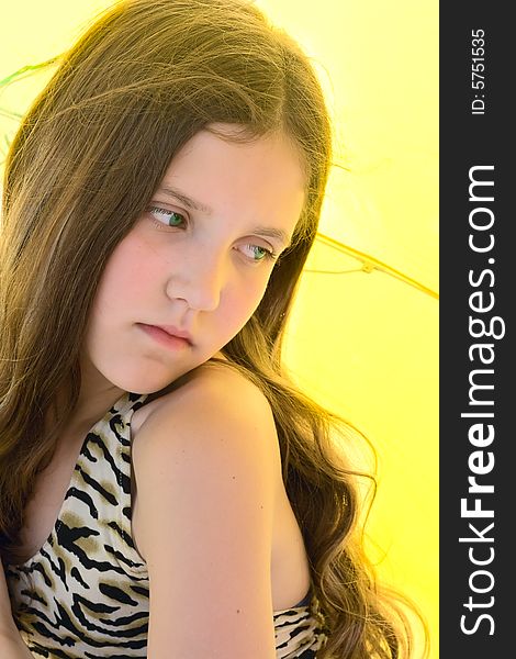 Portrait beauty teen Girl for your new design