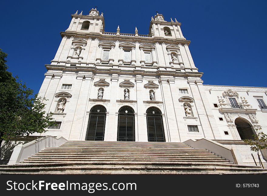 A church in the city of Lisbon, Portugal