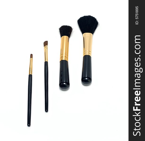 Make-up brushes isolated on white for your design