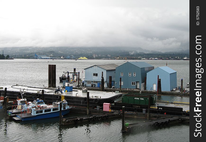 Fishing dock on the ocean