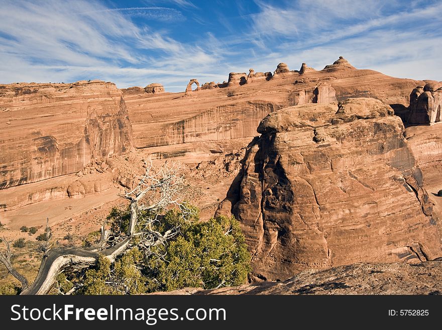 Delicate Arch seen from far away - Arches National Park