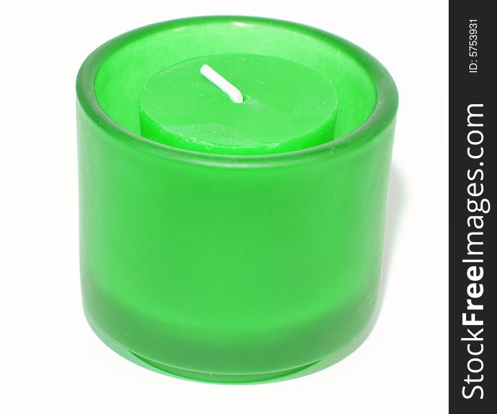 New Year's candle of green colour