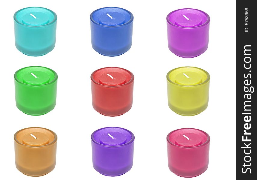 New Year's candle of all colours
