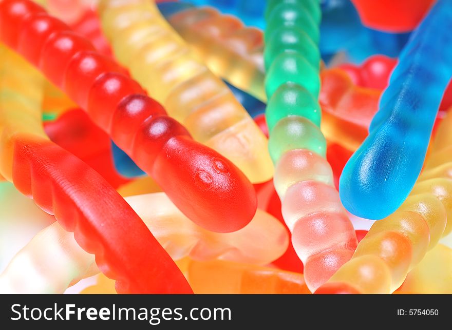 Close up of colored candy