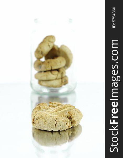 Ginger cookies isolated against a white background