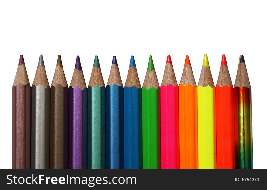 Set with thirteen pencils colored for drawing