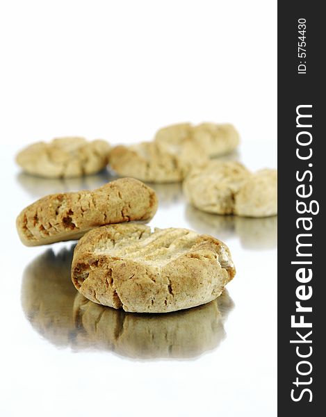 Ginger cookies isolated against a white background