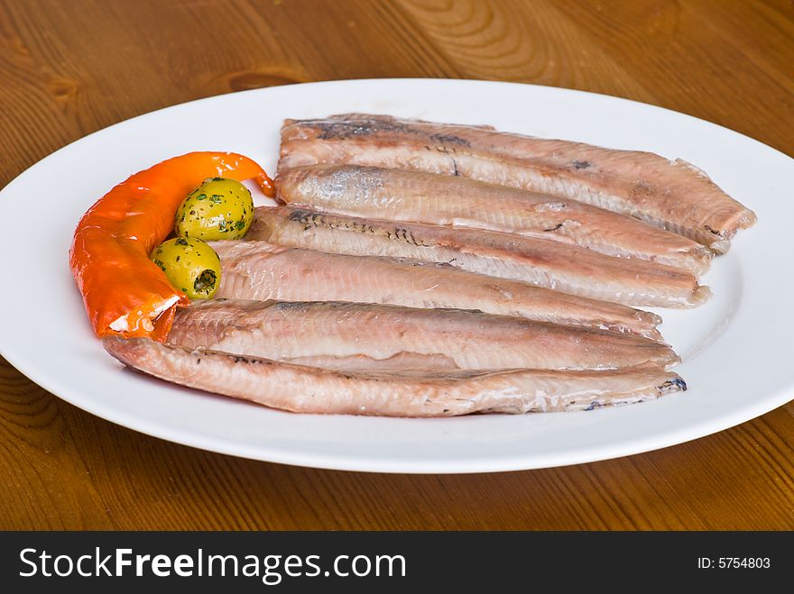 Herring on a plate