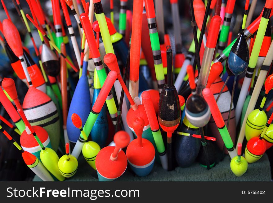 Fishing floats in the shop