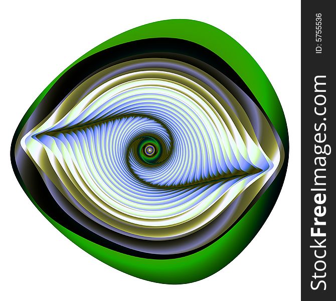 Abstract fractal image resembling my left eye