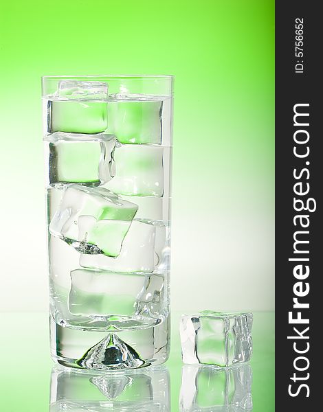 Iced Glass Of Cool Water