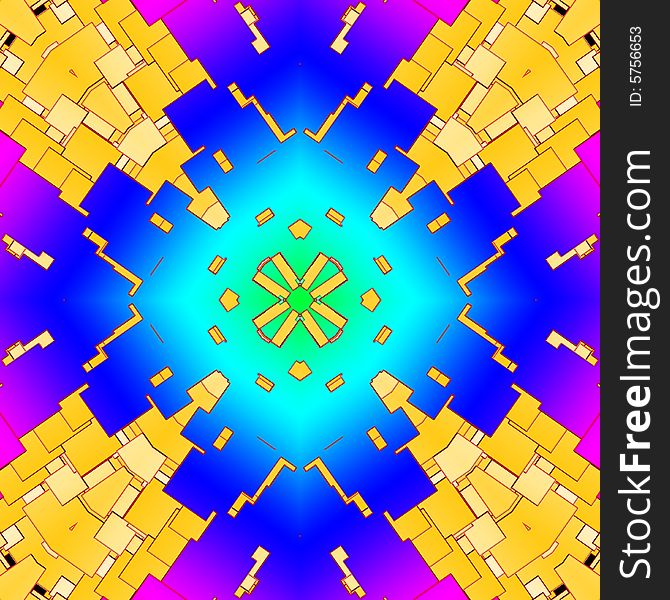 Colour Square Tile Pattern Background 10