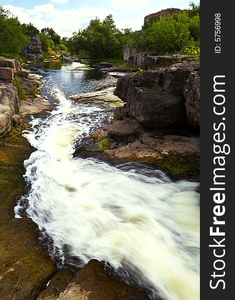 River stream and good day, sunny and silence