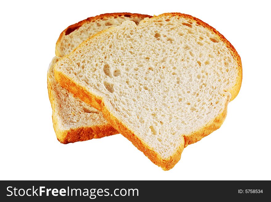 Loaf bread isolated on a white background. Loaf bread isolated on a white background