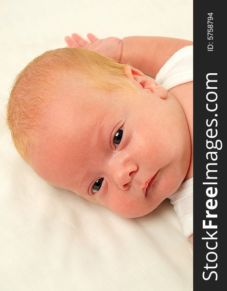 Baby boy isolated over white