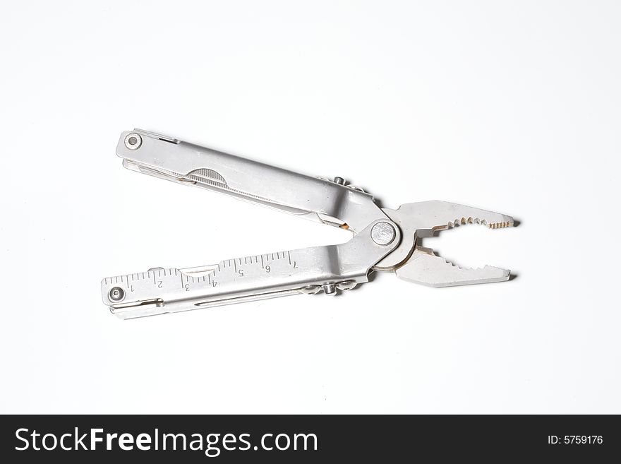 Multi tool isolated on white background