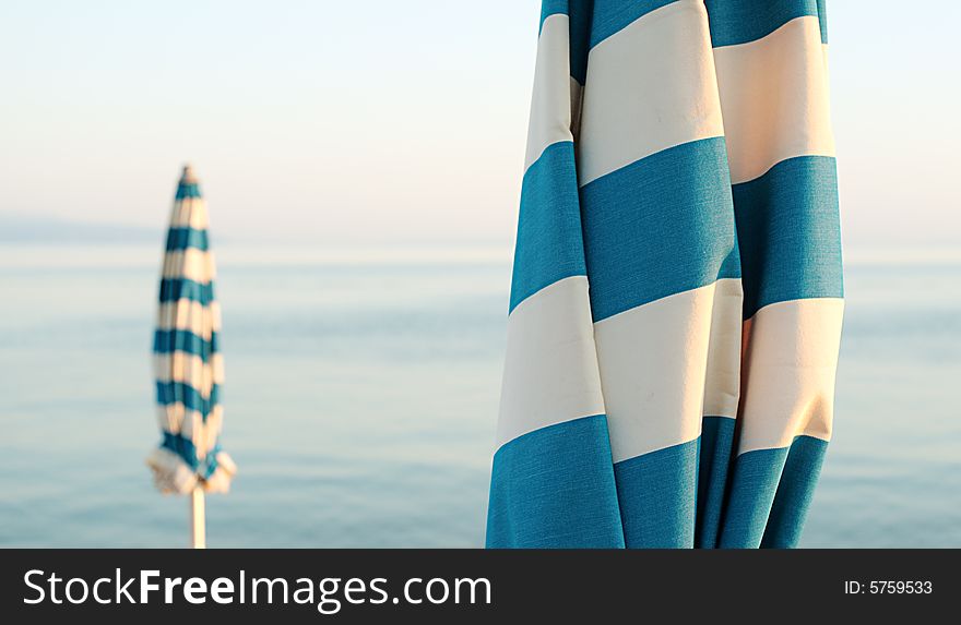 Morning on coast of the mediterranean sea.