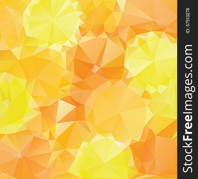 Modern polygonal background of yellow and orange colors. Modern polygonal background of yellow and orange colors.