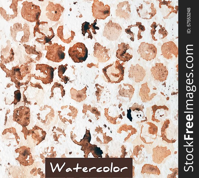 Brown abstract watercolor vector background. Brown abstract watercolor vector background