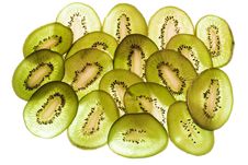 Sliced Kiwi On White Stock Images Sliced Kiwi On White Stock Images
