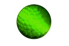 Golf-ball Made Of Glass Stock Photo