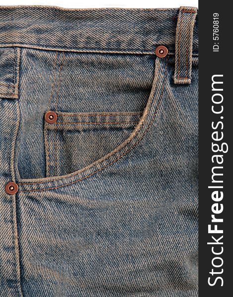 Jeans texture with button and pocket.