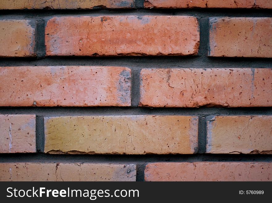 Old brick wall close up