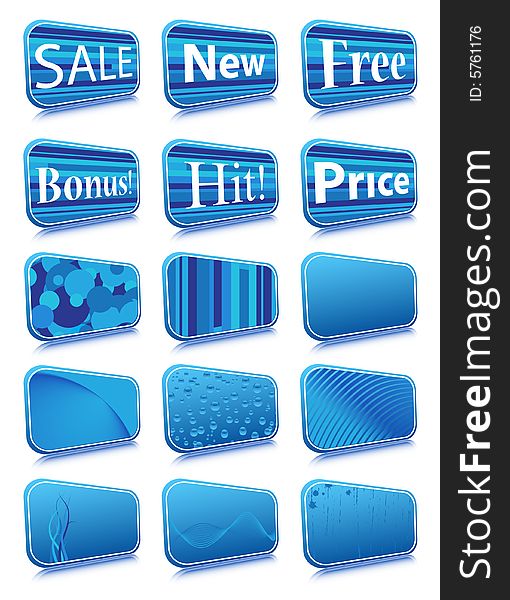 Illustration of blue stickers.....stickers