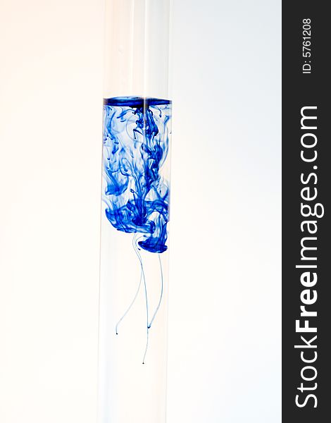 Test tube on a white background