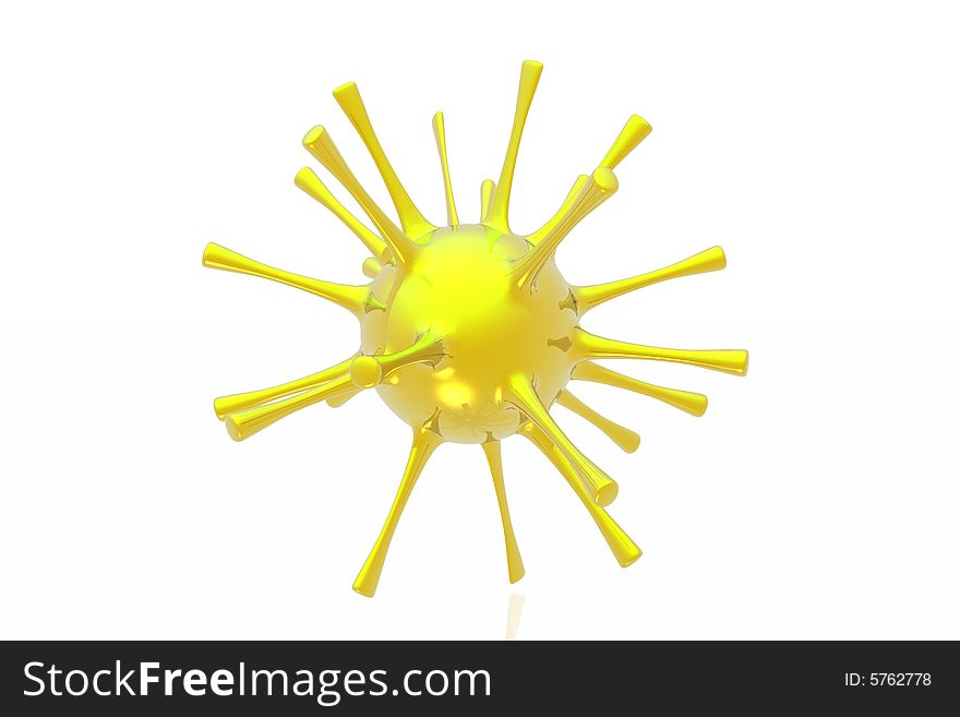 Microbe isolated over white background