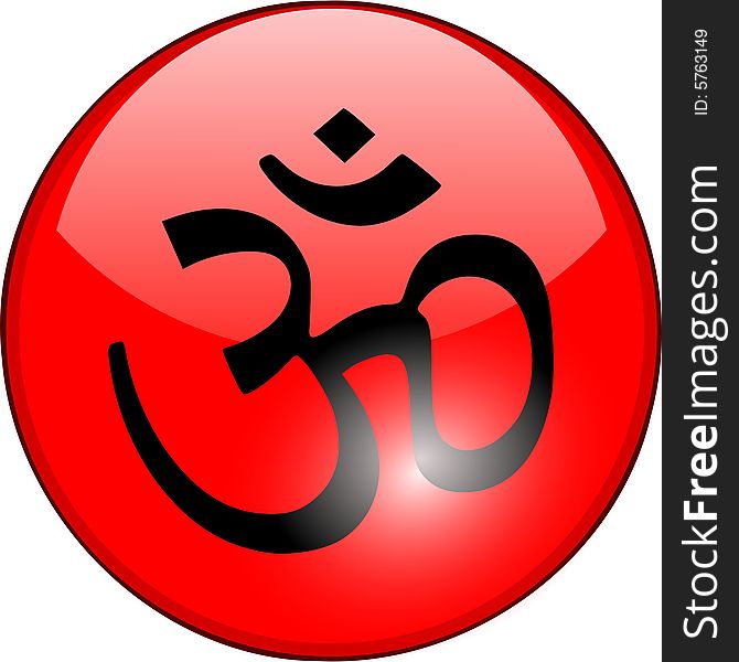 Hinduism icon isolated on white icon