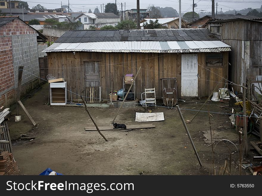 Very poor houses in Parana State - Brazil. Very poor houses in Parana State - Brazil.