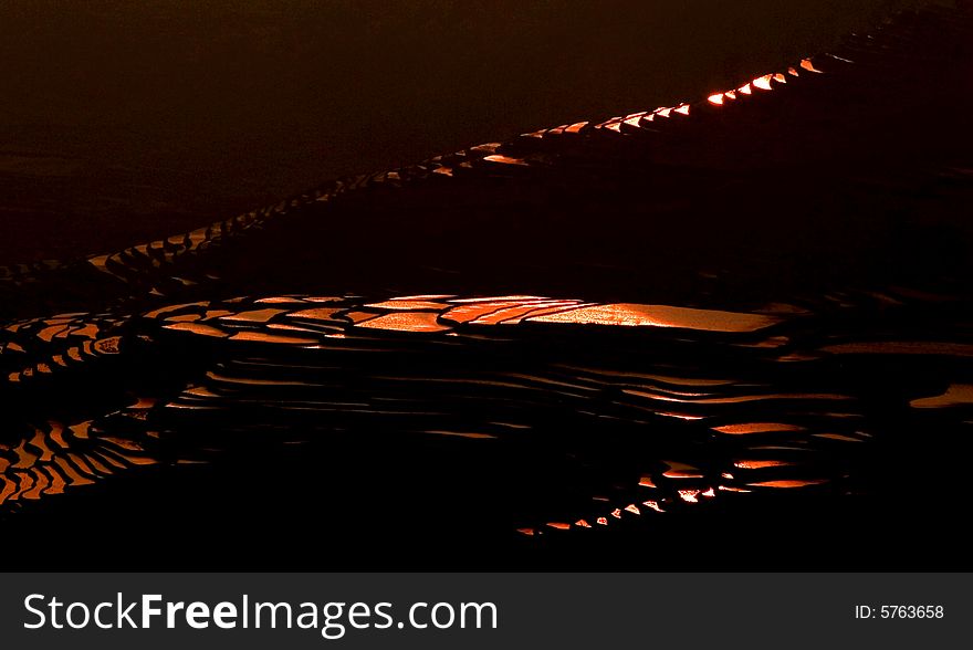 Terraced field in Yunyang, Yunnan provice of China