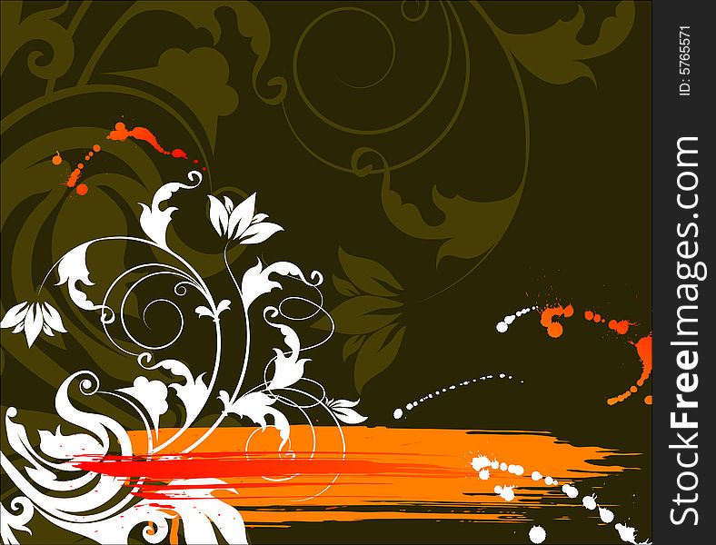 Abstract floral background. A vector format is added. Suits well for a postcard or background. Abstract floral background. A vector format is added. Suits well for a postcard or background