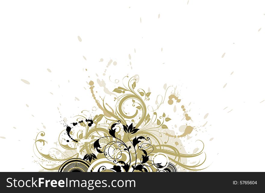 Abstract floral background. A vector format is added. Suits well for a postcard or background. Abstract floral background. A vector format is added. Suits well for a postcard or background