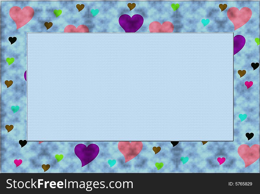 Frame with hearts