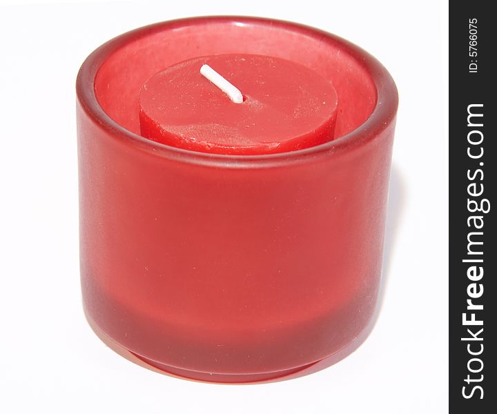 New Year's candle of red colour