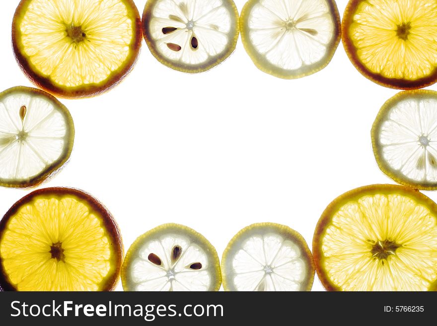 Sliced Orange And Lemon