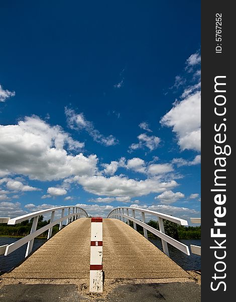 Footbridge over a dutch canal.