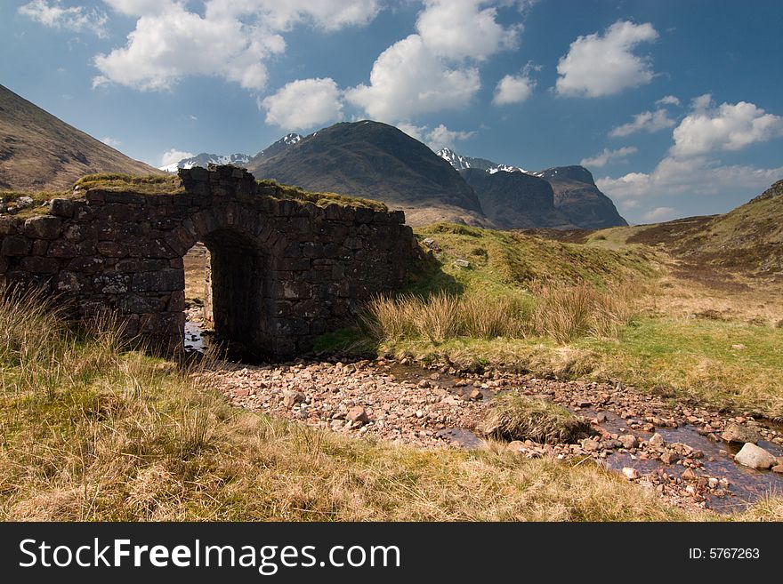 Scotland. landscape with old bridge