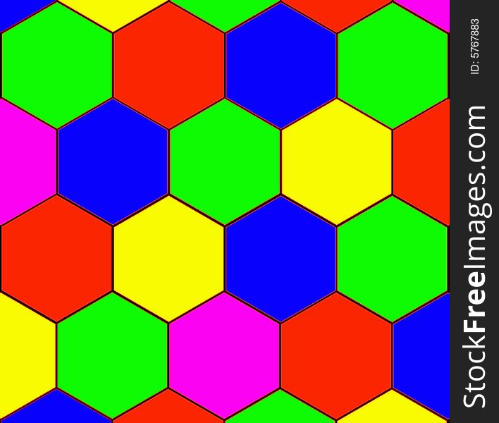 Decorative background, pattern from the correct colored hexagons. Decorative background, pattern from the correct colored hexagons.