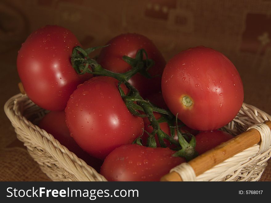 Tomatoes in the basket