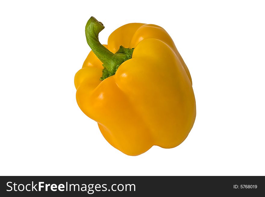 Yellow pepper isolated on a white background