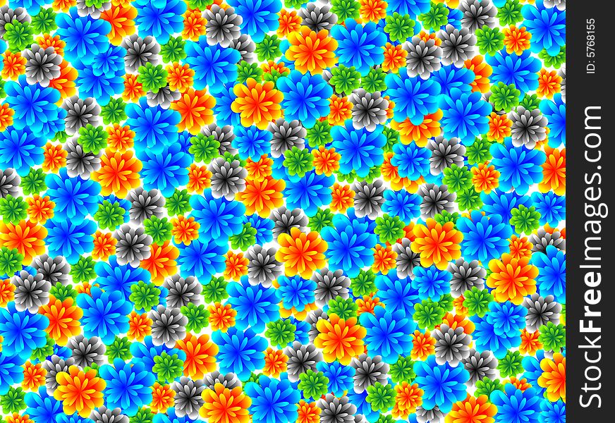 Nice colorful floral background illustration