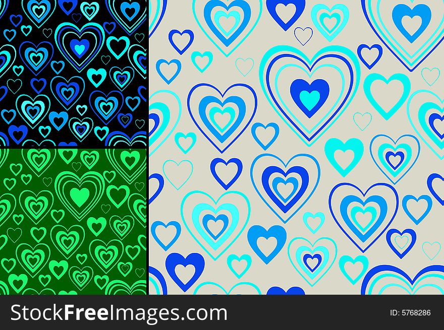 Background Heart Set Valentine