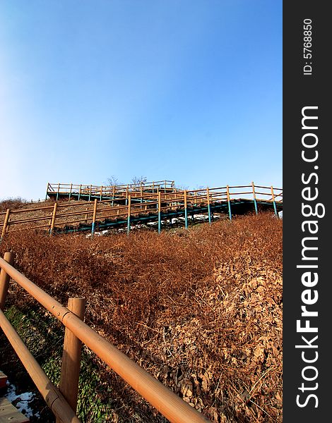 Sky park in Seoul in winter