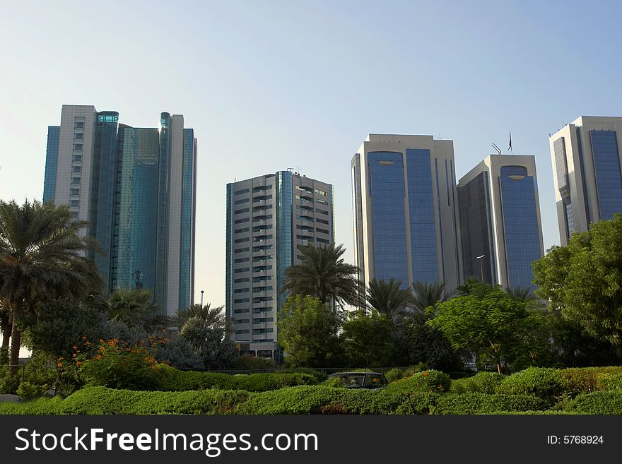 Modern buildings in Dubai,  skyscraper, skyline