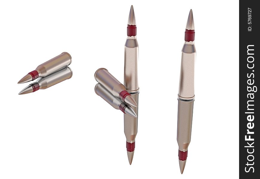 The 3d model of bullet.